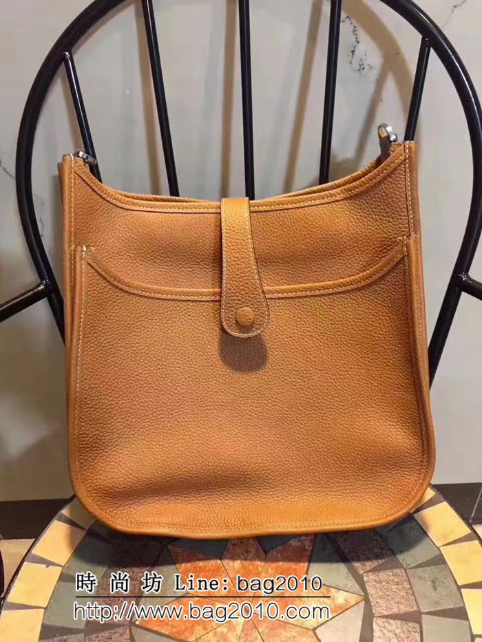 愛馬仕Hermes Evelyn伊芙琳 頭層牛皮單肩斜挎包 男女同款 0AM1375